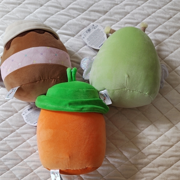 New,Squishmallows ,Cute Plush Toy Trio - Brown, Orange, Green - Picture 7 of 12